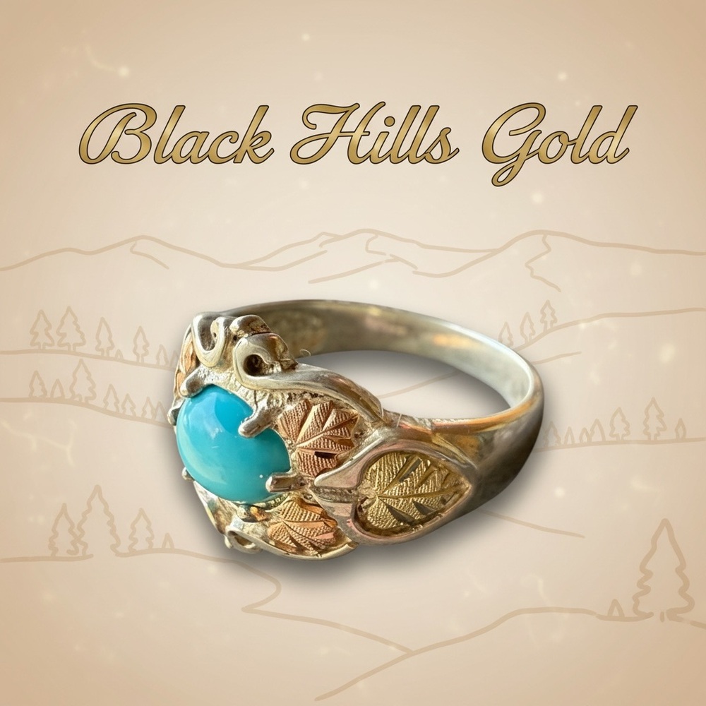 Turquoise Ring - Blue Stone Accent size 8 - Picture 10 of 13